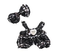 MagiDeal 2x Doll Clothes Set Costumes Soft Fashion Clothing Suit Doll Pants Outifits for 5.91inch or 6.69inch Pendant Dolls Girls Gift, black