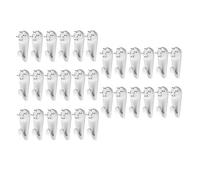 MagiDeal 2x30 Pieces Plastic Hard Wall Hooks Picture Frame Hanging Hooks & Nails Set , White, 2 Pcs