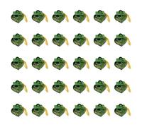 MagiDeal 30Pcs Graduation Cap Gift Boxes Graduation Decorations Adorable Holiday Ornament Easy to Assemble Grad Party Favor Supplies, Green
