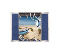 MagiDeal 3D Window View Beach Scenery Wall Sticker Decal
