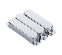 MagiDeal 3x Guitar Pickup Cover Single Coil Pickup Covers Easy Installation Parts Easy to Remove Closed Professionals Beginners, silver