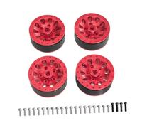 MagiDeal 4 Pieces 1/12 1/16 RC Car Wheels RC Spare Parts Modification Easy to Install DIY Tires Set Replace for C54 99sv2 MN78 99S, red