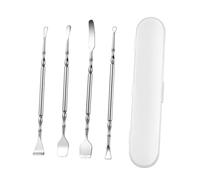 MagiDeal 4 Pieces Blackhead Remover Blackhead Removal Kit Lightweight Compact Ergonomic Handle Salon Double Head Facial Cleaning Tools