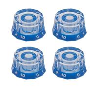 MagiDeal 4 Pieces Guitar Knobs LP Electric Guitar Knobs Acrylic Potentiometer Knob Universal Bass Knob Repair Replacement Modification, Blue