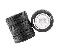 MagiDeal 4 Pieces RC Wheel and Tire Black Professional Easy Installation DIY Model DIY Spare Parts 3 in Diameter Sturdy for 1/10