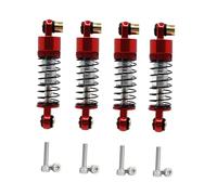 MagiDeal 4 Pieces Shock Absorber Damper Sturdy Enhanced Shock Absorption DIY Lightweight Accessories Aluminum for 1:24 Fcx24M, red