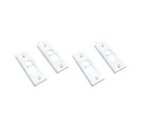 MagiDeal 4 Pieces Snap in Tilt Latch Tilt Latch Pairs Easy Installation Window Parts 2 Hole Left and Right Hand Spring Loaded, White, S