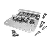 MagiDeal 4 String Bass Guitar Bridge Musical Instrument Accessory Attachment Metal High Performance Replace Part String Spacing 17.5mm