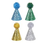 MagiDeal 4Pcs Birthday Hat for Dog Cat Pet Party Hat Decorations Festive Hats Animal Headwear Pack for Pet Birthday Party Cat, Style A