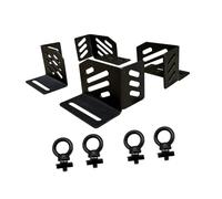 MagiDeal 4Pcs Corner Bracket Roof Rack Mounting Accessories Replace Parts Sturdy Simple Installation Fittings Easy Install Steel Black