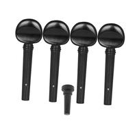 MagiDeal 4x Violin Fiddle Tuning Peg Set Violin Accessories Sturdy Universal Machine Heads for 4/4 Size for Show Concert Stage, black