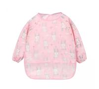 MagiDeal 4X Waterproof Bibs with Sleeves Art Smocks with Pockets Reusable Comfortable for Toddlers and Infants Food,