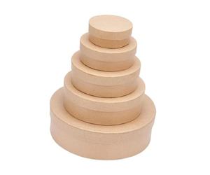 MagiDeal 5 Pieces Gift Boxes for Presents Festival Gift Packaging Multifunctional DIY Round Paper Box for Cookies Pastries Graduations
