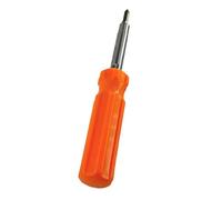 MagiDeal 6 in 1 Screwdriver 1/4" 3/16" Flat Heads Screw Driver PH1 PH2 Ratcheting Screwdriver for Home Repairing Outdoor Projects, Orange