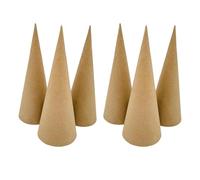 MagiDeal 6 Pieces Paper Mache Cones, Open Bottom for Crafts Art Crafts, DIY Christmas Tree Decoration for Scrapbooking Decorating