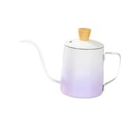 MagiDeal 600ml Gooseneck Pour Over Coffee Kettle Stainless Steel Sturdy Aesthetic Appearance for Campfire Stoves Hand Drip Coffee Pot, Gradient Purple
