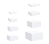 MagiDeal 8Pcs Acrylic Boxes for Buffet Display - Food Riser for Catering Wedding Party, Black