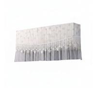 MagiDeal Air Conditioner Cover Split Wall Unit Curtain Cover Indoor Cooling Dust Protector Wind Reducing Decorative Raised Embroidery suitable for living room bedroom , Off-white , Open 88