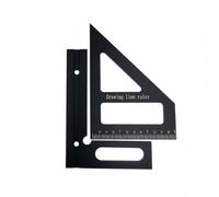 MagiDeal Angle Ruler Carpenter Square Triangle Ruler Measuring Tool Scribing Tool with Lightweight Ergonomic Design and suitable for furniture making DIY home, Black, Triangle Imperial