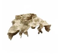 MagiDeal Aquatic Habitat Shelter Tank Cave Fish Shelter Ornament Observation Mouth Decorative Structure Suitable for Crustacean Retreat Fry Hiding Place Planted Tank Environments, Sand Yellow, M