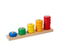 MagiDeal Arithmetic Abacus Wooden Counting Stacker Toy Math Board Number Sorting Rings Peg Puzzle beginner number skills for preschool learning early math