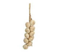 MagiDeal Artificial Garlic String Hanging Ornament Realistic Photo Prop Hanging Fake Garlic Artificial Foam Vegetable for Garden Farm, White
