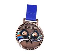 MagiDeal Award Medal with Lanyard,Pickleball Volleyball Ball Football Prize,Sports Award,Party Winner Medal Competition, copper