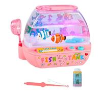 MagiDeal Baby Aquarium Toy Interactive Electrified with Light and Music Fantasy Desktop Fish Toy Fake Fish Tank Toys for Kids Boys Girls Birthday Christmas Xmas Gift, Pink