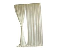 MagiDeal Backdrop Curtains 2 Panels Lightweight Wrinkle Wedding Decoration Backdrop Drapes for Festival Event Reception Ceremony, Beige