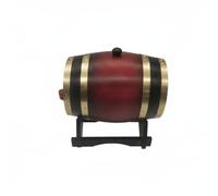 MagiDeal Barrel Spirits Cask Dispenser Keg and Wooden Stand Solid Wood Construction for Aging and Pouring Drinks Suitable for Home bar Kitchen Parties Gift Giving, Wine Red, 1.5L