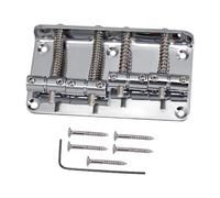 MagiDeal Bass Bridge Electric Guitar Fixed Bridge Professional Lightweight Metal Tailpiece Fixed Saddles Replacement Parts Accessories