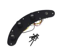 MagiDeal Bass Switch Control Plate, Fully Loaded Control 1 Tone 2 Volumes 1 Jack, Replacement Wiring Kit Bass Wiring Harness Plate Set, black