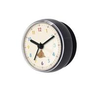 MagiDeal Bathroom Shower Clock Easy Reading Face Simple Compact Lovely Home Decor Fogproof Water Resistant Round Clock for Mirror Desk, DPL1156 black gray
