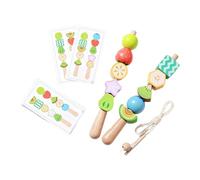 MagiDeal Beads Stacking Toy Early Learning Preschool Activities Sensory Toy Bead Lacing Threading Blocks Fine Motor Skills Development, Style A