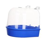 MagiDeal Bird Bath Box Parrot Hanging Bathtub Versatile Water Bowl, Cage Accessory, Parrot Bowl for Budgie, Parakeets, dark blue