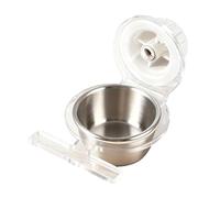 MagiDeal Bird Feeder for Cage Food Container No Mess Acrylic Portable Clear Cage Accessory for Lovebirds Budgerigars Budgies Parakeet, Style C