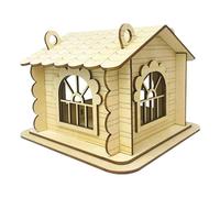 MagiDeal Bird House Wooden Bird Box Hand Assembled Hanging Birdhouse Outdoor Bird Box for Cardinal Bluebird Finch Outside Outdoor
