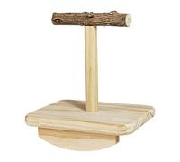 MagiDeal Bird Perch Platform Parrots Play Stand Platform, Stand Shelf Training,Wooden Parrot Perch,Bird Playground for Parakeets, S