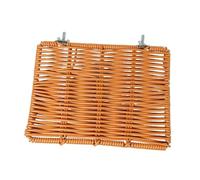 MagiDeal Bird Perch Small Animals Cage Accessory Rectangle Breathable Cage Decoration Parrot Perch Stand for Conure Cockatiel, Brown