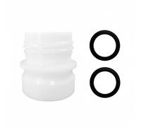 MagiDeal Bottle Adapter Carbonation Connector Glass Bottle Fitting Sparkling Water Machine Accessory With Tight Seal Easy Setup Silicone suitable for home beverage prep daily sparkling water, White