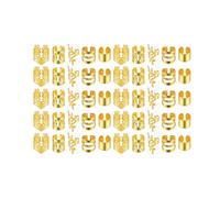 MagiDeal Braids Clips Dreadlocks Beads Adjustable Hair Cuffs Rings Dreadlock Accessories Hair Braiding Jewelry for Carnival Party Prom, Gold 50pcs