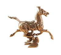 MagiDeal Brass Galloping Horse Ornaments Horse Statue Small Horse Figurine Animal Statue Copper Crafts Decor Statue for Bedroom Car Office Home Desk Decor Art Statues