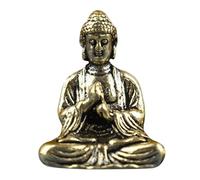 MagiDeal Brass Mini Buddha Statue Chinese Sculpture Compact Portable Creative Gift Small Pocket Buddha Figurine for Home Office Garden
