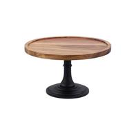 MagiDeal Cake Display Stand Round Pedestal Tray Riser Platter With Raised Rim And Stable Footed Base For Secure Serving Suitable for dessert tables bakeries events home decoration , Medium