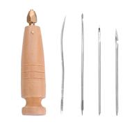 MagiDeal Canvas Leather Sewing Awl Hand Stitcher Comfortable Grip Practical Wooden Handle Shoe Repair Tool Kit for Leatherworking
