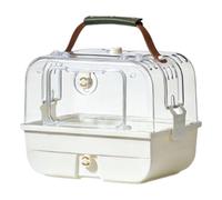 MagiDeal Carrier Parrot Cage, Ventilation, Lightweight, Convenient with Handle Portable for Parrot Cockatiel Parakeet, White