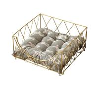 MagiDeal Cat Bed Dog Bed Elevated Stable with Cushion Cozy All Season Pet Sleeping Mat Pet Cat Nest for Apartment Puppy Kitten Rabbits, Gold