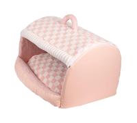 MagiDeal Cat Cave Bed Cute Cat House Small Dog Tent Soft Hideaway Removable Washable Cushioned Pillow Semi Enclosed Pet Bed for Kitten, Pink M