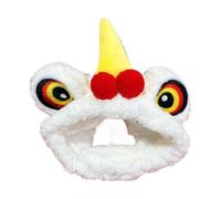 MagiDeal Cat Costume Hat,Lion Dance Dog Headwear,New Year Head Accessorries,Cute Warm Cap,Pet Headwear for Small Dogs Cats,Kitty,Puppy
