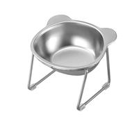 MagiDeal Cat Food Bowl Water Dish Bowl Tilted Creative with Holder Stand Container Raised Pet Feeder for Dogs Travel Kitten Indoor, Cartoon Single Bowl